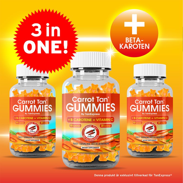 Kosttillskott - Tanning Gummies Beta Carotene  – TanExpress BIG pack X3