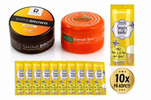 Exklusivt Tanningpaket – Carrot Sun + Shine Brown + 10 st Sugary Vanilla På Köpet (Värde 500 kr!)